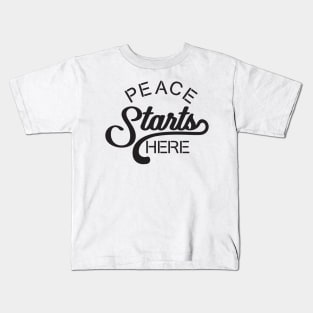 'Peace Starts Here' Radical Kindness Anti Bullying Shirt Kids T-Shirt